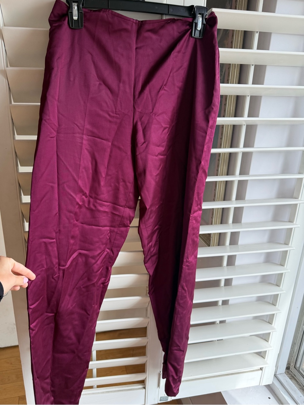 La Perla Deep Bordeaux Satin Trousers sz 8 fits modern 6 ish